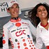 Andy Schleck kann nach der 4. Etappe der Tour of Britain 2006 das Trikot des besten Bergsteigers berstreifen